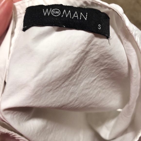 White Tie- Front button Down Back Top - Picture 6 of 7